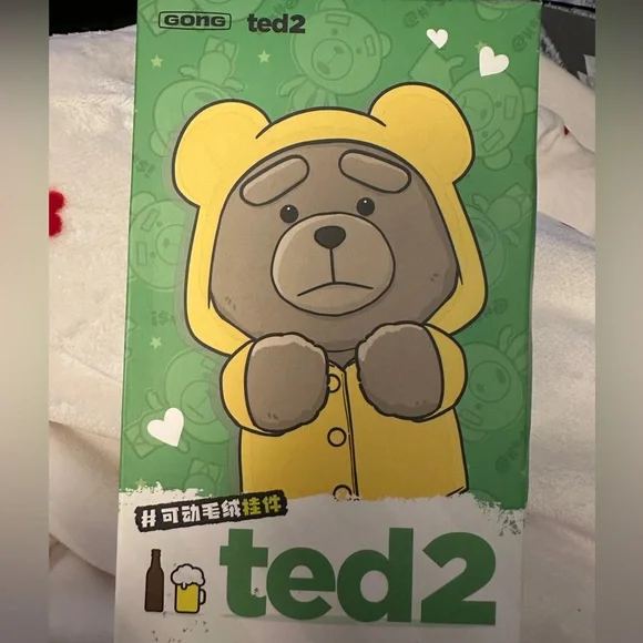 Pop Mart Ted 2 Plush Keychain Pendant Party Bear - Picture 2 of 8